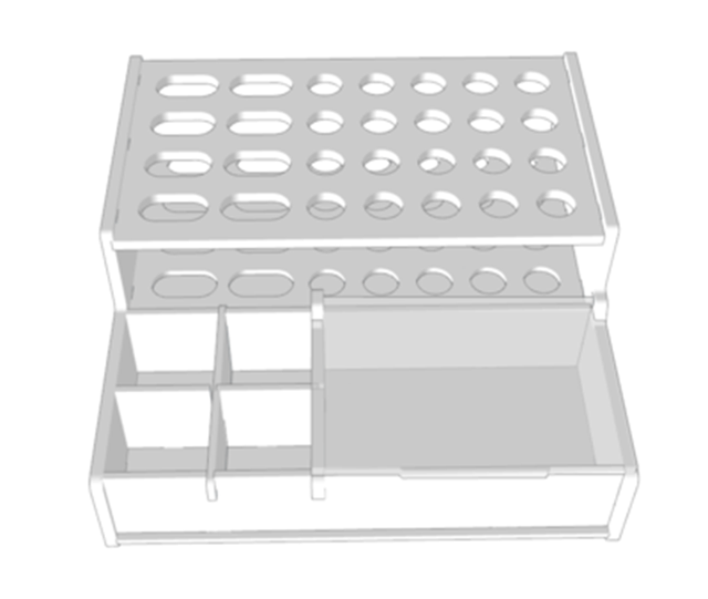 Dental Transparent Acrylic Resin Organizer Dental Composite Resin Holder for Teeth whitening: XXL