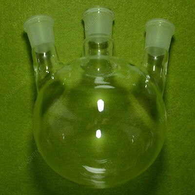 Round Bottom Boiling Flask,1000ml,3 Neck24/29 Joint,Glass Flask,lab Glassware