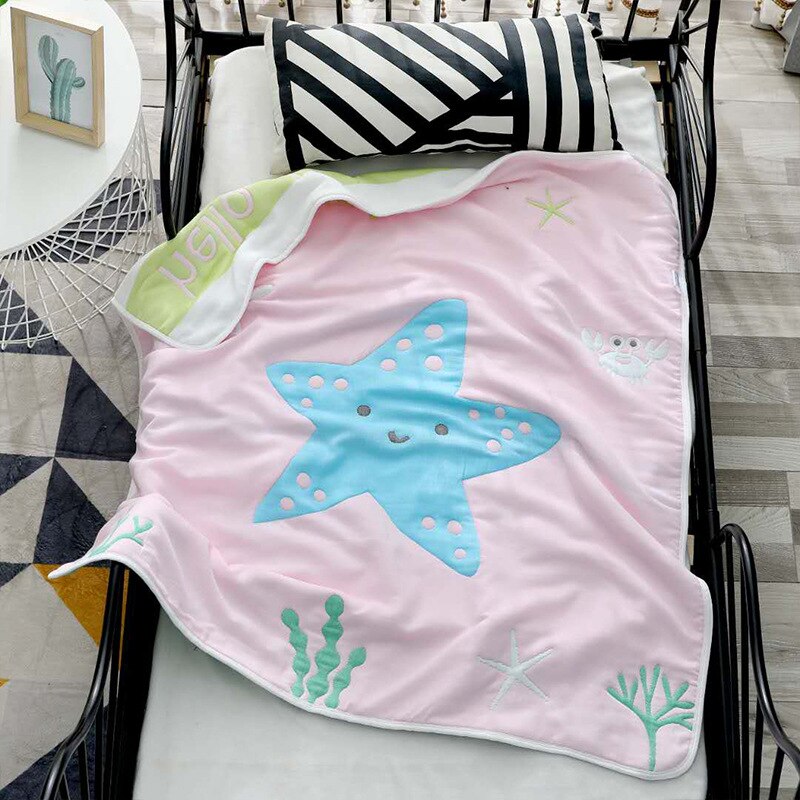 Edredón de invierno para bebé, manta gruesa para bebé, edredón de algodón de 10 capas de 110x110cm, juegos de ropa para niños, artículos para recién nacidos: 21-110x110cm