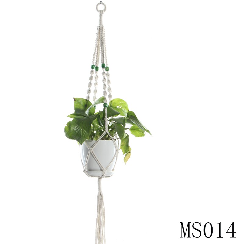 Macrame Plant Hanger Hanging Planter Wall Art Boho Home Decor 41 Inches Decorative Flower Pot Holder Boho Bohemian Home: MS014