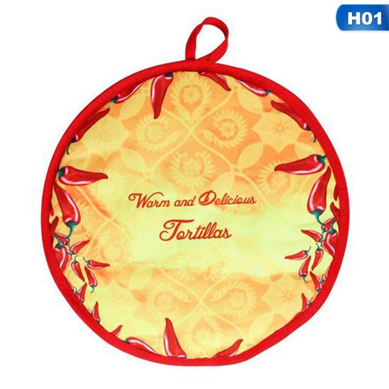 Tortilla crêpe réchauffeur Tortilla sac micro-ondable isolé tissu support de pochette pour farine de maïs Burrito 12 "Tortilla plus: H01