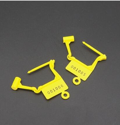 100Pcs Plastic Hangslot Seal Anti-Diefstal Beveiliging Seal Wegwerp Lock Voor Bagage Tas Airbags: yellow