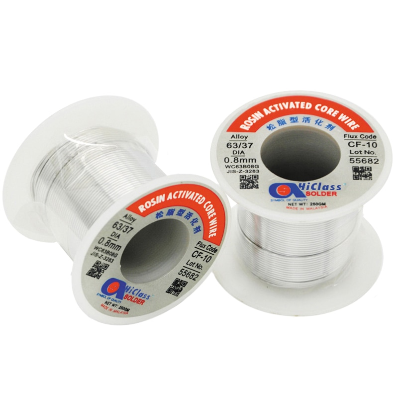 Asahi Hiclass Solder Wire Tin 63/37 60/40 soldering Low melting 0.5mm 0.8mm 1.0mm 1.2mm 2.0mm Rosin Core Flux1.8%~ 2.4%