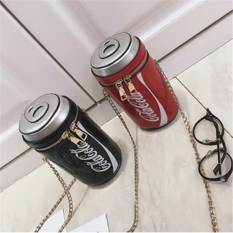 Cola dåser til kvinder skuldertasker til kvinder personlighed netværk crossbody taske til piger mini aftenpung sæk