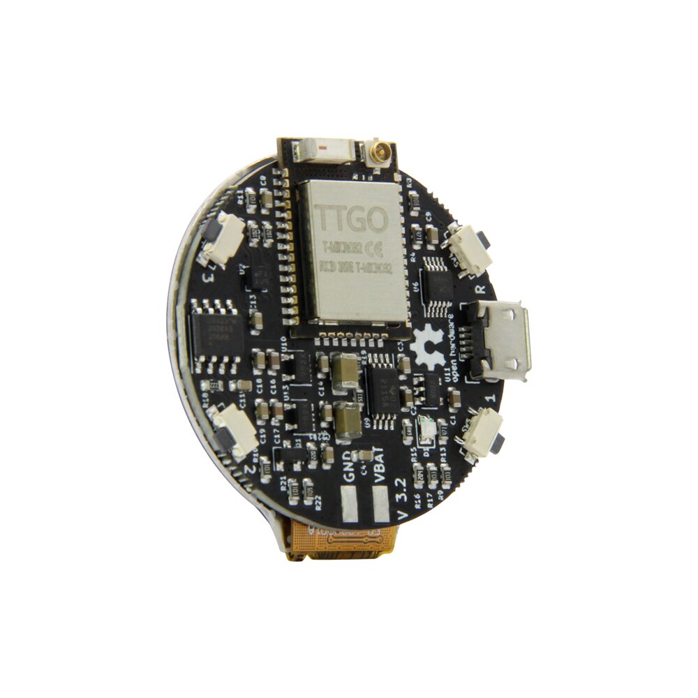 Lilygo®& Pauls_3d_things Open Smartwatch T-micro32 ESP32 Wifi/Bluetooth For A Arduino