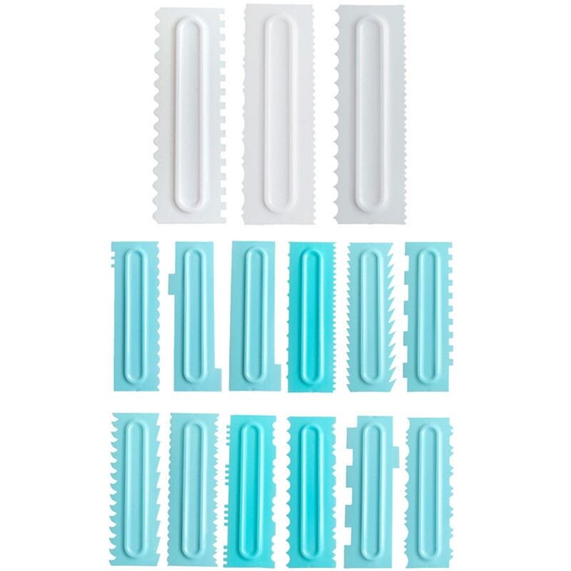 Cake Scraper Plastic - 3PCS Cake Decorating Comb Smoother, Fondant Cake Pattern