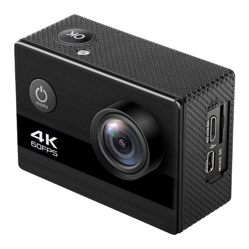 Sportskamera 4k 60 ramme hd vandtæt kamera 2.0 tommer ips undersøisk kamera cykling sport dv kamera: Default Title
