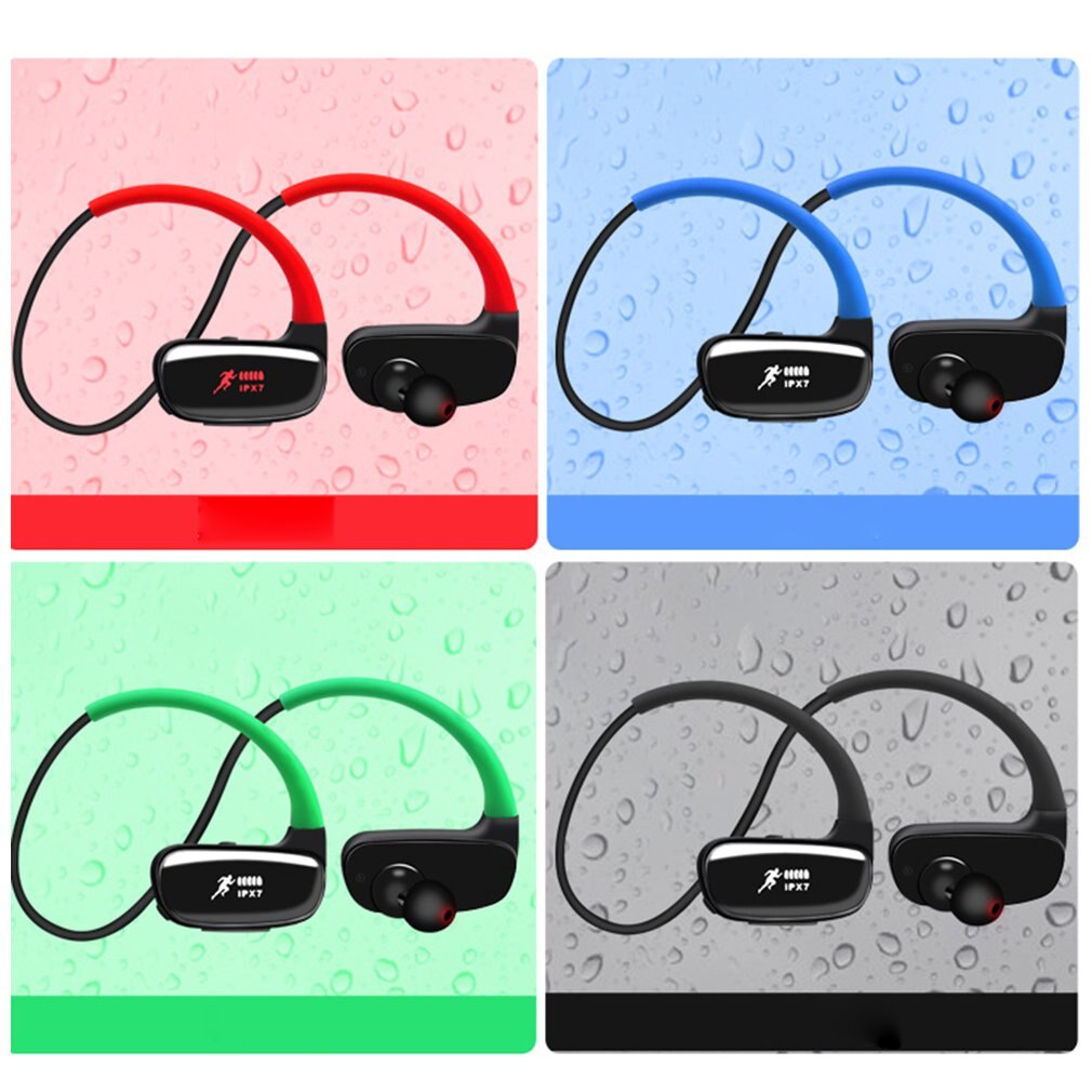 IPX8 Impermeabile Cuffie Senza Fili Auricolare Bluetooth 16GB Lettore MP3 in-orecchio Musica stereo Auricolari sport Auricolare stereo di nuotata
