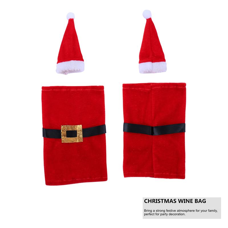 4 setzt Entzückende Weihnachten Wein Flasche Abdeckung wiederverwendbar Wein Flasche Schutz Tasche Wein Flasche Hütte Weihnachten Wein Tasche für Hause dekor