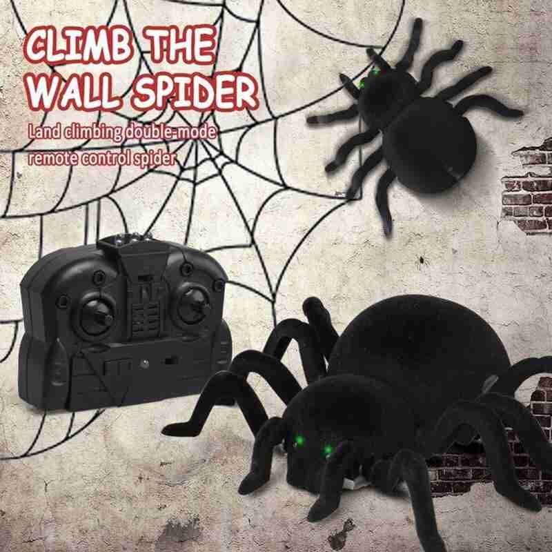 RC mur escalade araignée blague jouet télécommande Simulation contrôle astuce jouet Animal Halloween effrayant à distance araignée Sp L0M2