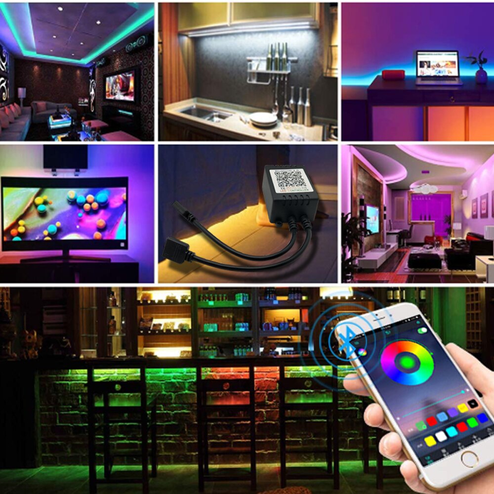 APP Phone RGB RGBW Controller Bluetooth LED Controller DC 5V 12V 24V Bluetooth IR Remote Dimmer For LED Strip Black White