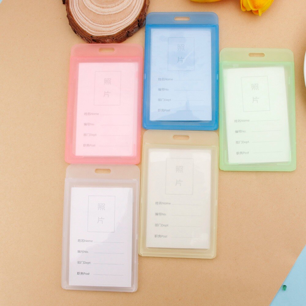 Durable Pack of Hard Plastic ID Card Badge Holder Employee Name Tag Student Card Holder Case ID Card Case