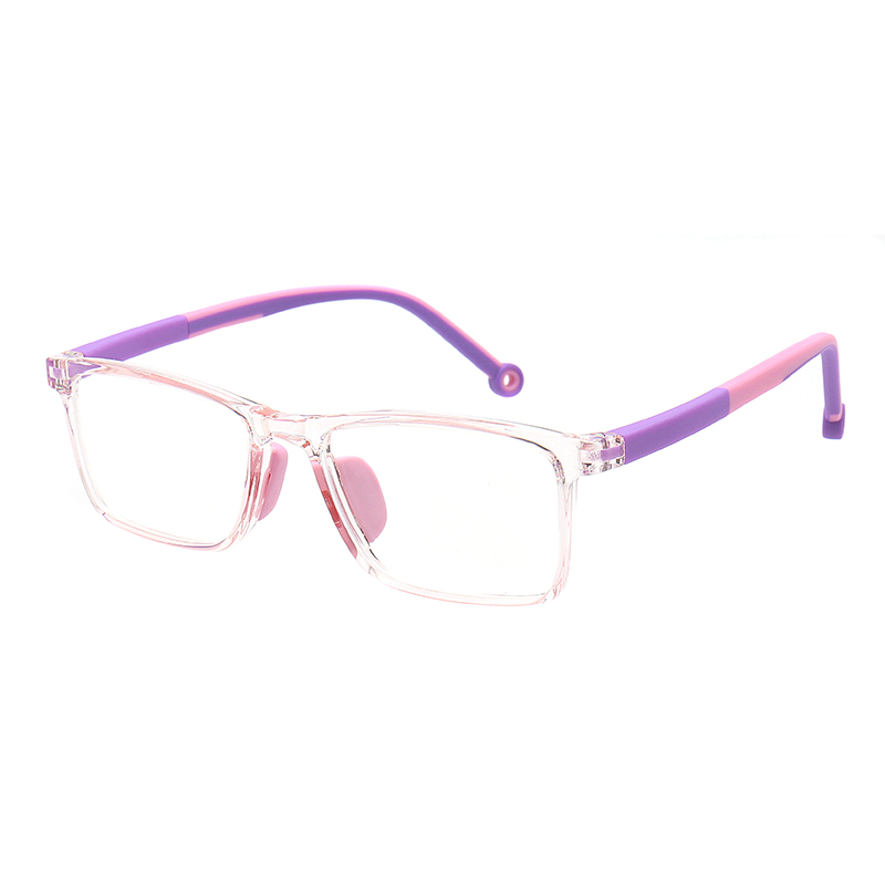 Anti Blue Light Glasses Frame For Children Kids Boy Girl Computer Myopia Eyewear Prescription Optical Eyeglasses SUNNCARI DESIG: trans-pink