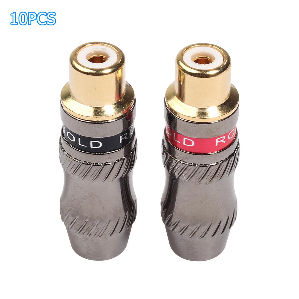 10 stücke Gold Überzog RCA weiblich Lot Koaxial Stecker Buchse Adapter Kupplungen Gold Überzogene Stecker Gute Kontaktieren Leistung