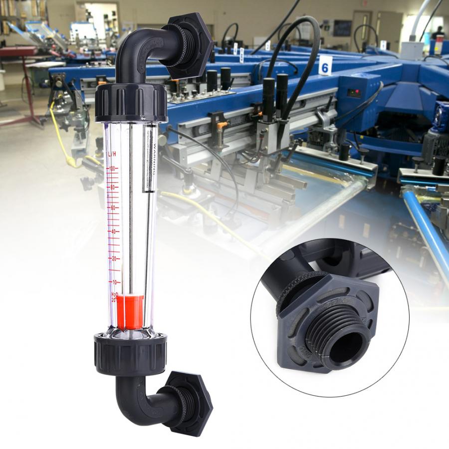 Lzs -15w flowmåler 10-100 lph plastrør flydende vand rotameter flowmåleinstrument  zg1/2 npt 1/2 vandprøvemålerrør