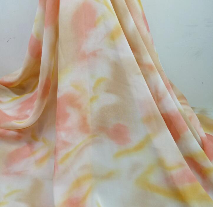 Chiffon Stof Tulpen Gedrukt Jurk Strand Sjaal Stof Chiffon stof Bloemen gedrukt chiffon Jurk stof: 1