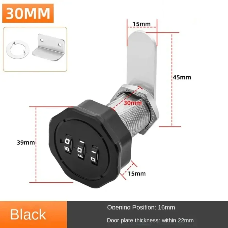 1PCS Password Cabinet Lock Zinc Alloy Password Locks Security Home Automation Cam Lock For Mailbox Cabinet Door 16/30mm: Silver