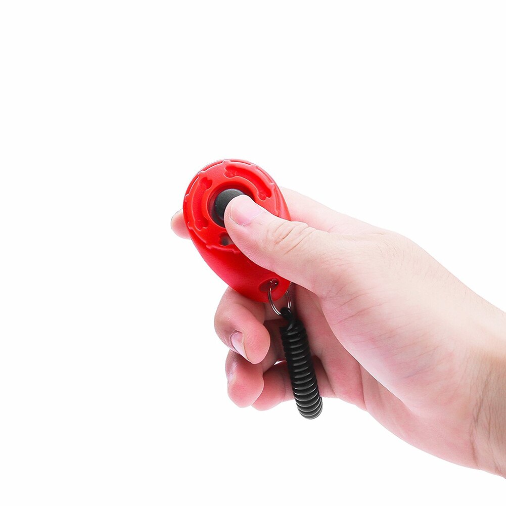 Hond Puppy Pet Training Clicker Draagbare Knop Clicker Verstelbare