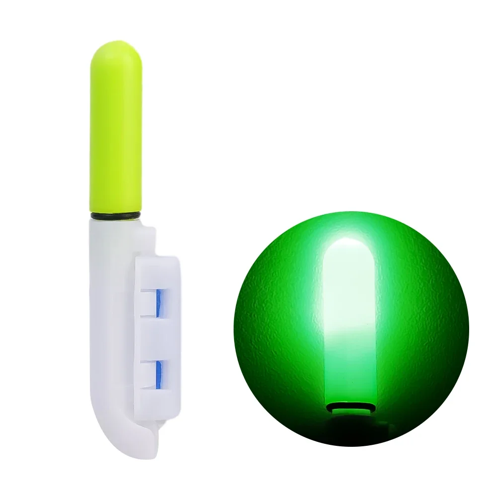 Bâton lumineux LED électronique pour la pêche de nuit, 1 à 5 pièces, flotteur étanche pour pêche de roche, batterie gonflable: 0.5 # / WHITE