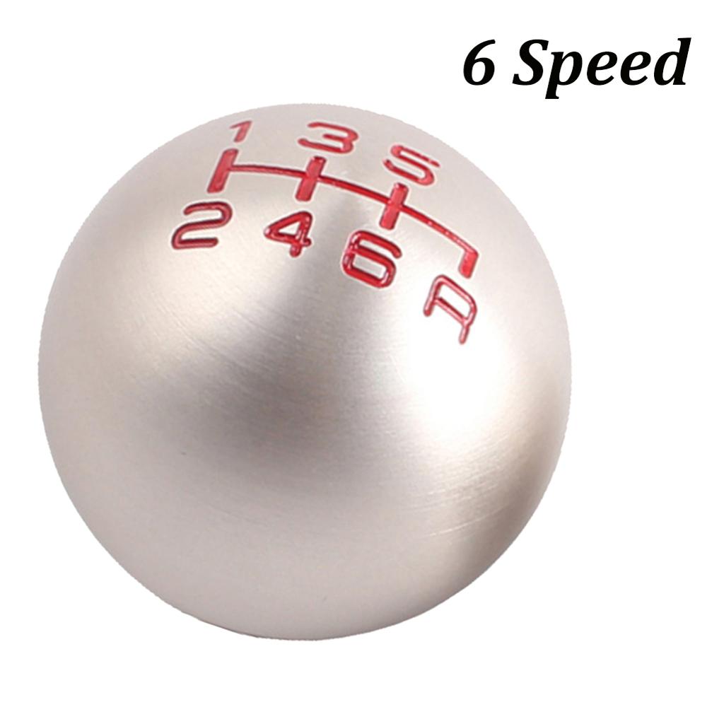 Comfortable Feel 5 & 6 speed pattern Aluminum Shift Knob Car Gear Shifter for JDM Honda Civic FD2 Type-R: 6 speed