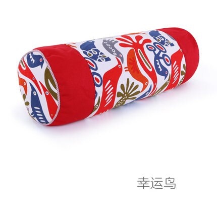 Almohada Cervical de concha de trigo sarraceno, cojín redondo de satén de caramelo para cuello, ortopédico, chaqueta lavable de tracción para fisioterapia de la columna vertebral: Section E