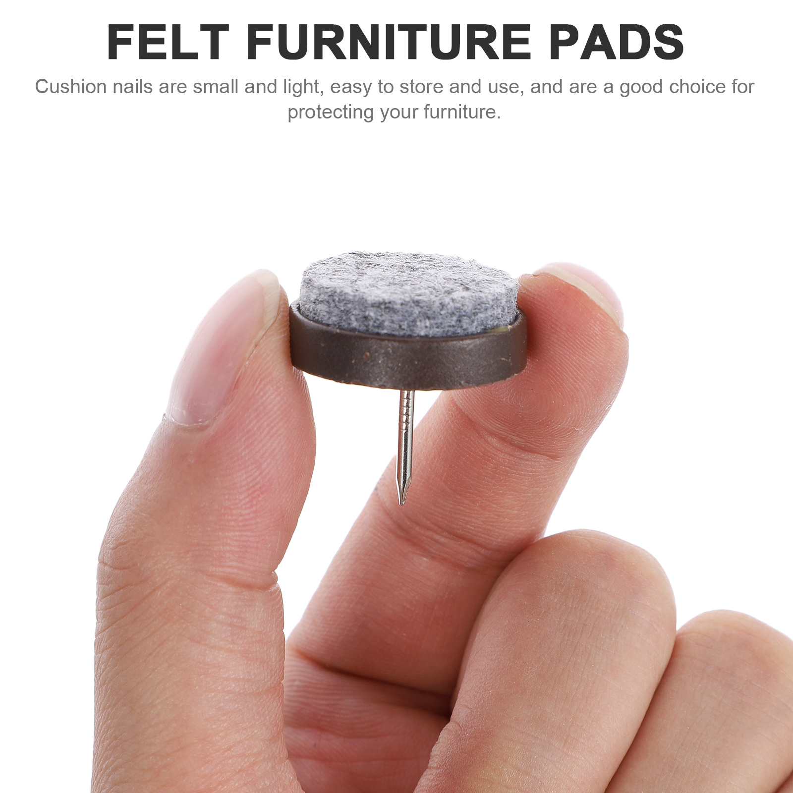 50 Uds. Almohadillas protectoras de fieltro atornilladas, deslizadores para sillas, muebles Abs para suelos de madera dura
