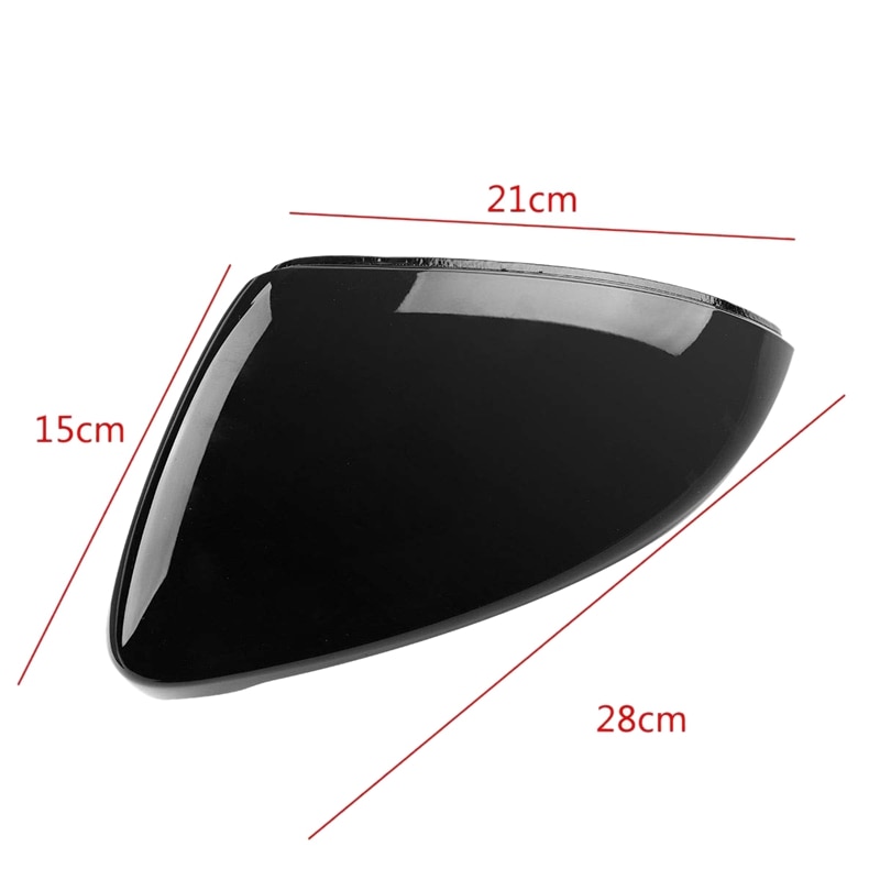 2 stuks Voor Vw Golf 7 Mk7 7.5 Gtd R Gti Touran L E-Golf Side Wing Mirror Cover caps Heldere Zwarte Achteruitkijkspiegel Case Cover 201