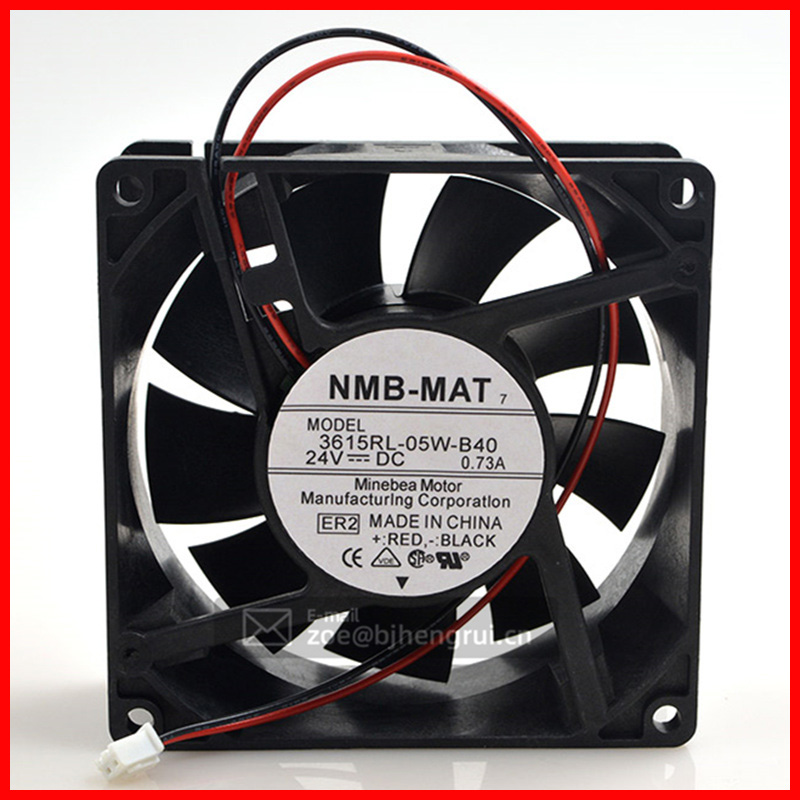 Original NMB 3615RL-05W-B40 9238 9CM 24VDC 0.73A 92*92*38mm 118.6 CFM ball bearing waterproof inverter axial cooling fan