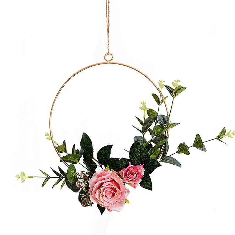 Criativo tapeçarias de parede ins vento ferro metal flor quadro parede-montado banquete decoração simulação flor casa pingente: 01