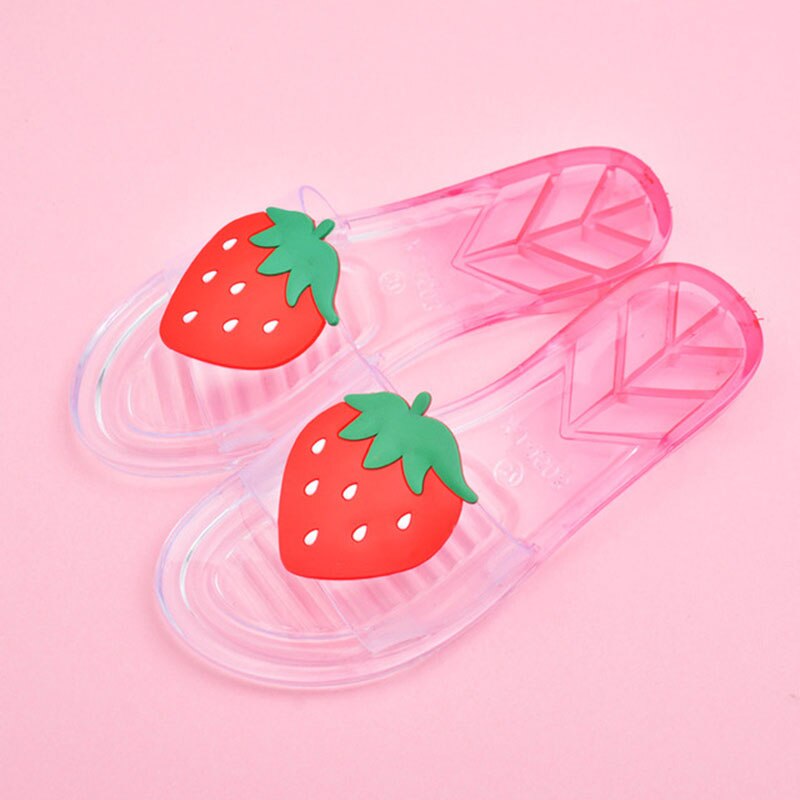 Ladies Fruit Slippers Crystal Non-slip Light Indoor And Outdoor Sandals And Slippers Ladies Outdoor Beach Shoes