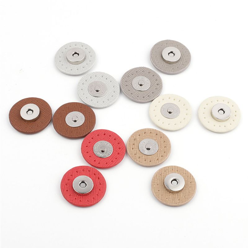 Circle Sew-on Magnetic Button Bag Wallet Clasp Snaps Metal Fastener Sewing Craft DIY Patchwork Lock Accessories