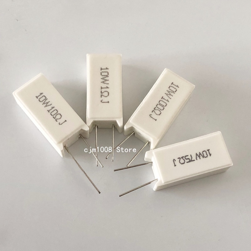 5PCS RX27-5 SQM Vertical Cement Resistor resistance 10W 12R 15R 16R 18R 20R 22R 25R 27R 30R 33R 39R 47R 50R 51R 56R