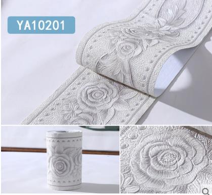 3d med lim fodlister wallstickers selvklæbende tapet vandtæt soveværelse stue køkken badeværelse  -70 #39: No  12