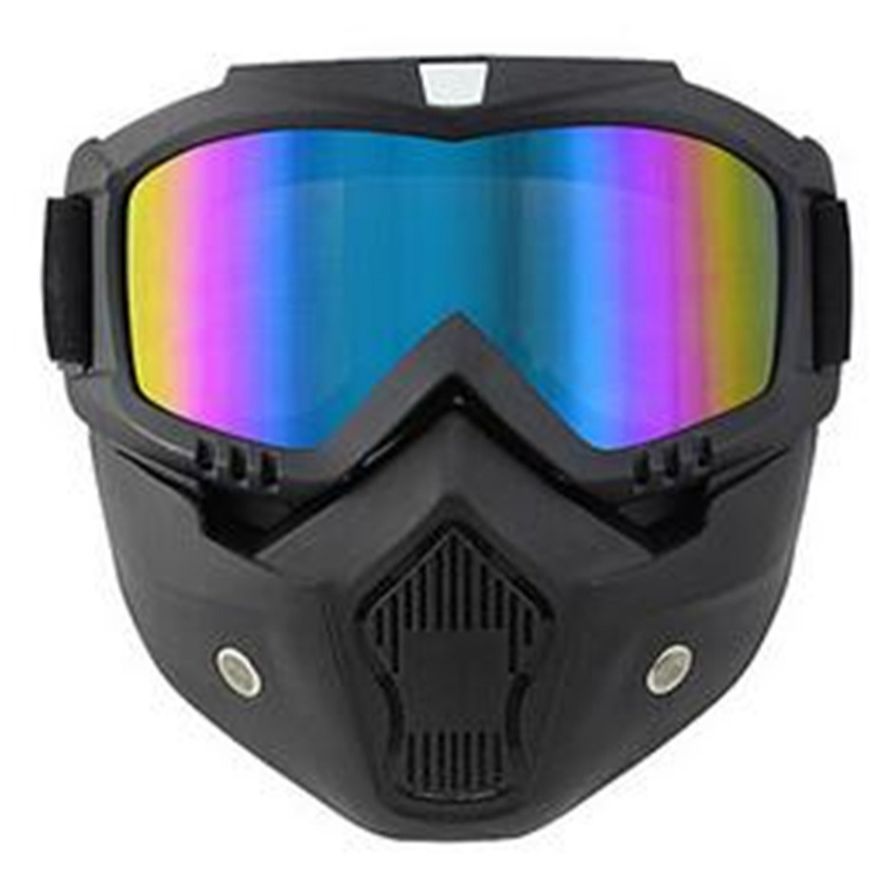Motorrad Brille Maske Abnehmbare Stil Schützen Polsterung Helm Sonnenbrille, Straße Reiten UV Motorrad Gläser Transparen