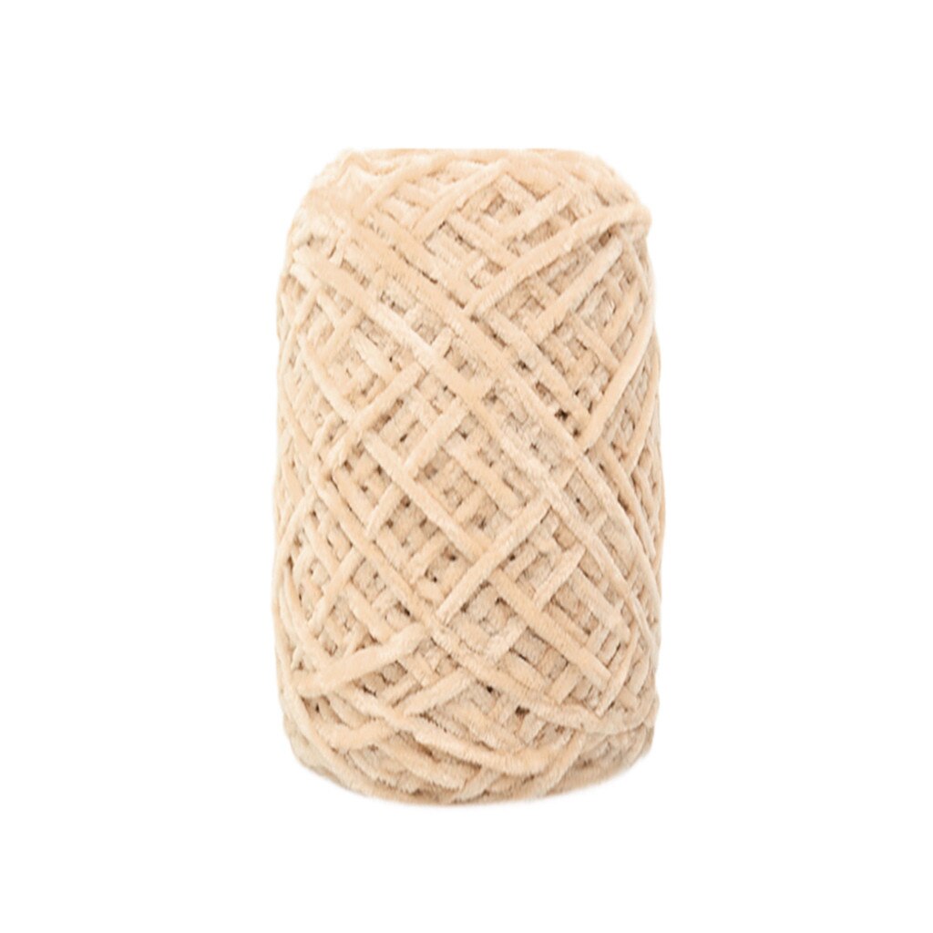 100g or velours itinérant écharpe tricoté à la main laine fil épaisseur chapeau ménage tricot peigné doux bébé fil Crochet # R5: J
