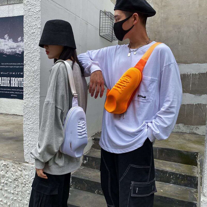 Bolsa de hombro de las mujeres bolsa de zapatos tendencia genial calle casual deportes bolsa de bandolera de