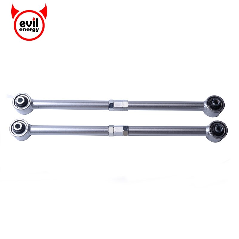 evil energy For 84-87 Toyota Corolla AE86 Adjustable Racing Rear Lateral Link Arm Bar Set Silver Trailing Control Arm Kit