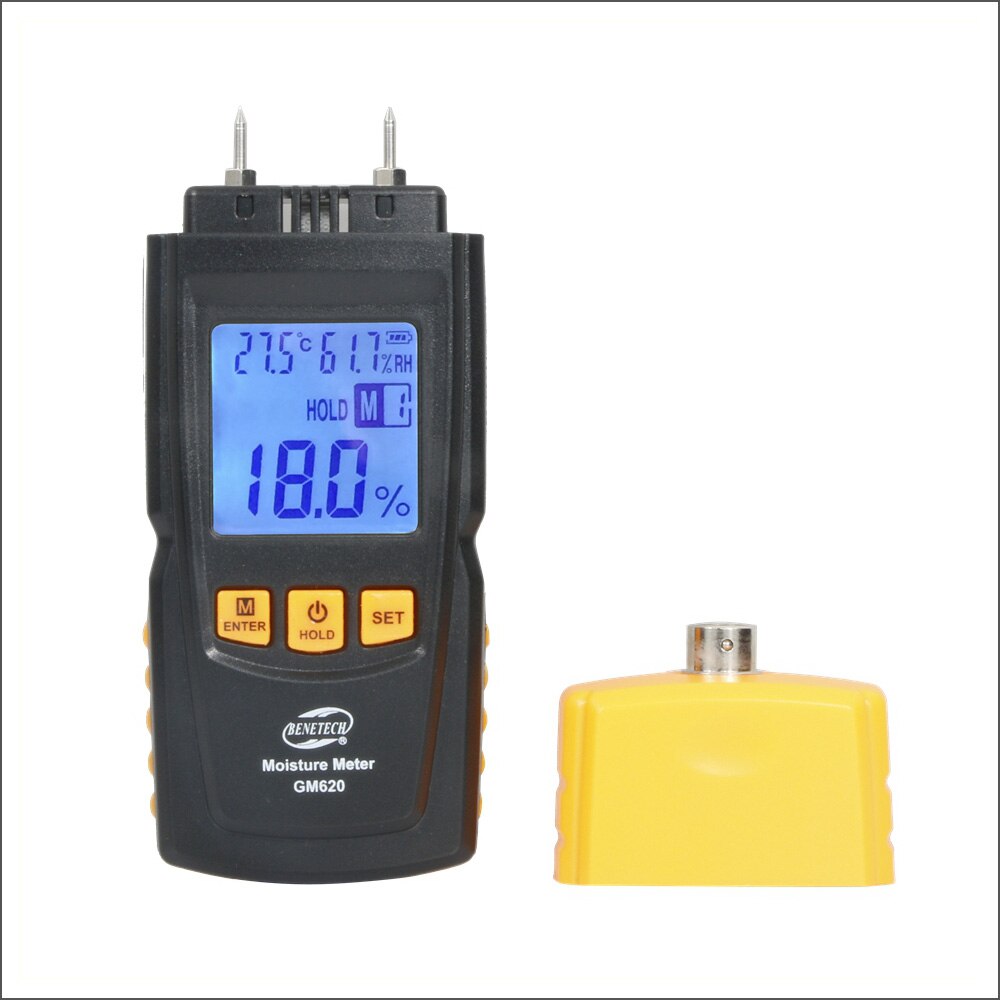 BENETECH Wood Moisture Meter Digital Humidity Tester Portable Wood Moisture Meter GM620 2~70% Electrical Woodworking Hygrometer