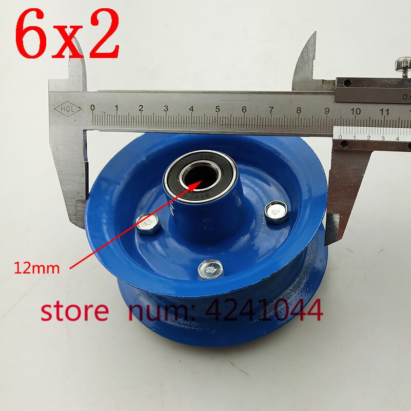 6 inch Air Wheel 6x2 pneumatic tire & alloy hub for trolley, Trailer casters 6'' Electric Scooter tyre and inner tube: Silver