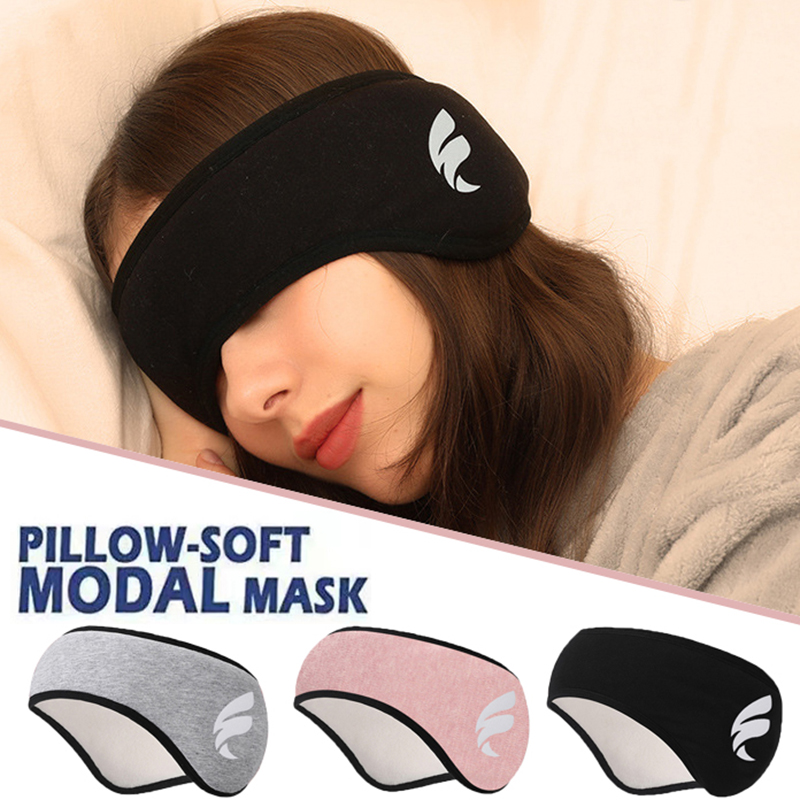 Masque de sommeil occultant pour relaxer, bandeau en peluche, bandeau de couchage en coton pour hommes et femmes, protège-oreilles Anti-bruit