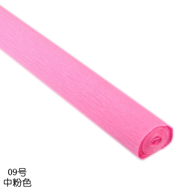 250Cm * 50Cm Crinkled Crêpepapier Bloem Wikkelen Bruiloft Feestelijke Partij Decoratie Kids Diy Vouw Scrapbooking Ambachten 5Pcs: Pink