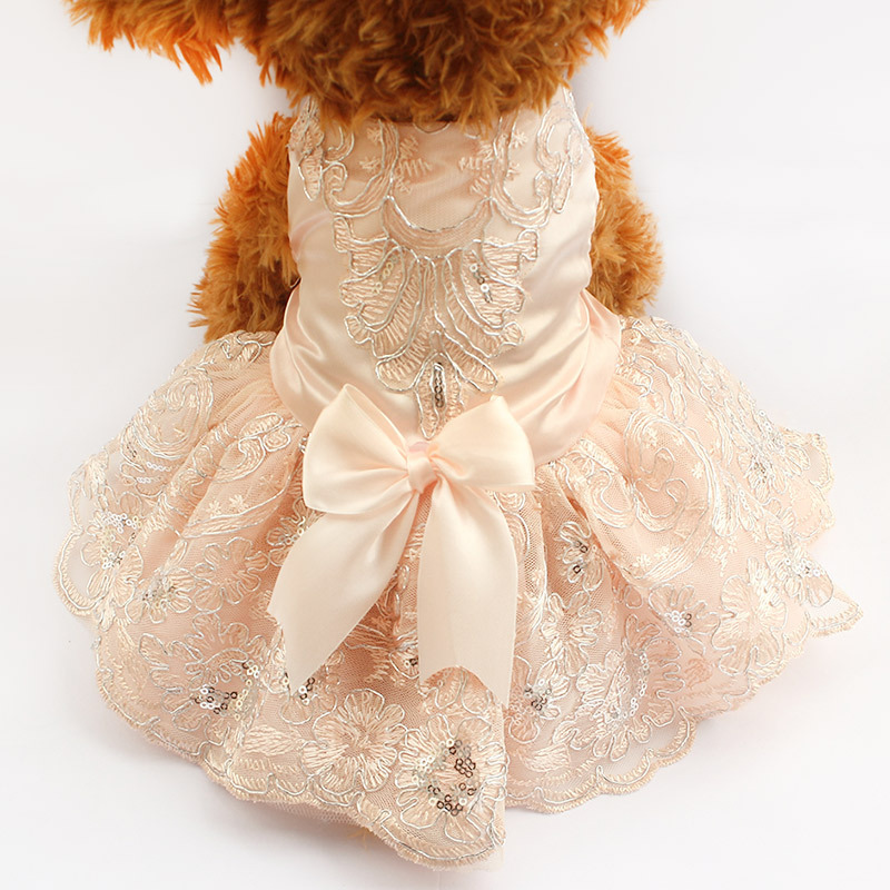 Armi store-vestido de princesa para perro bordado con encaje de lentejuelas, vestidos de boda para perros 6073009, tutú de mascotas, falda, suministros XS S M L XL: M