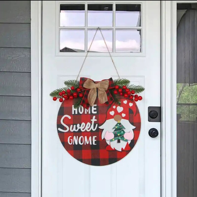 Elenco di natale porta a prua ornamenti appesi decorazioni natalizie piatti in legno luminosi per lettere