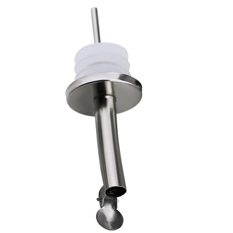 Stainless steel wine Olive Oil Pourer Dispenser Spout Glass Bottle Pourer With Cap Kitchen Accessories: C3 Curved