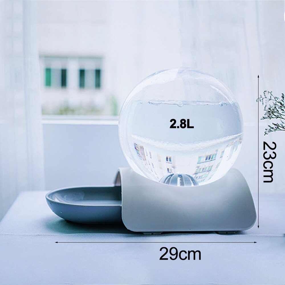 2.8L Automatic Water Dispenser Bubble Bowl Fountain Pet Cat Dogs Water Large Drinking Bowl Cat Drink Pet Supplies No Electricity