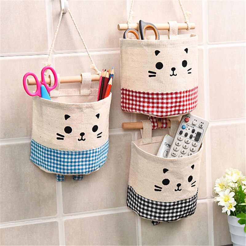 Cartoon Muur Deur Kast Opknoping Storage Bag Organizer Muur Opknoping Deur Tijdschrift Opslag Pocket Closet Organizer Opslag Plank