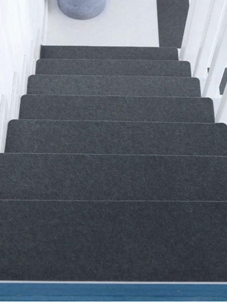 Stair Tread Carpet Mats Self Adhesive Stair Mat Washable Stair Mat Anti-Skid Step Rugs Safety Mute Floor Mats Indoor Warm Pad