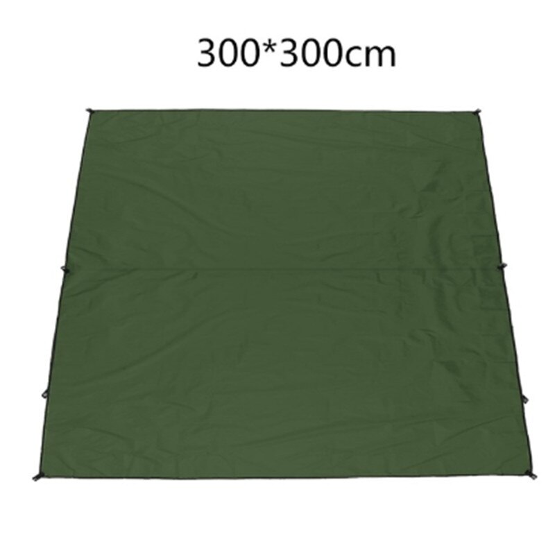 Hamaca impermeable de nailon 210T, lona para lluvia, hamaca, dosel, refugio solar para acampar, equipo esencial para senderismo: Verde