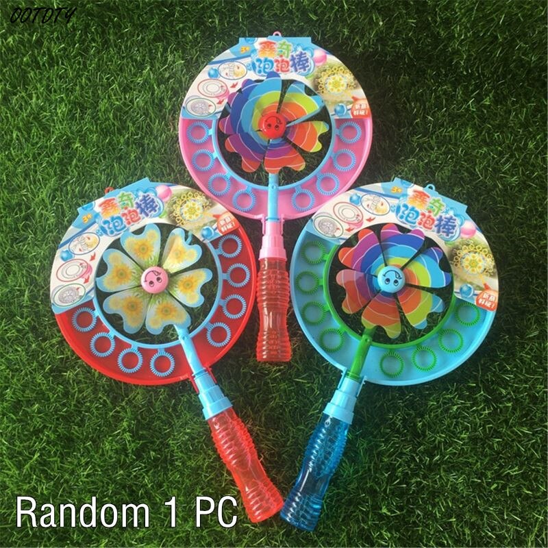 Windmill Bubble Stick Home Wedding Birthday Party Decorations Outdoor Fun Bubble Toy: B random colors