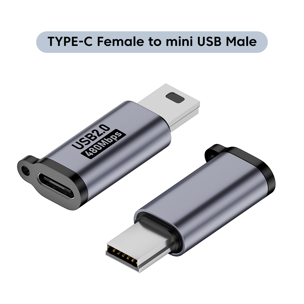 Micro USB To USB C Fast Charging Adapter 480Mbps Mini USB To USBC Converter Type C To Lightning Connector For iphone Android: Beige